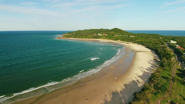 View of the beach Byron bay Australia