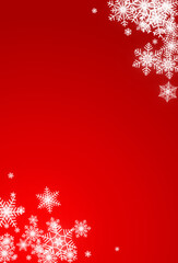 Gray Snowflake Vector Red Background. Holiday