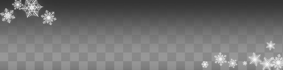 Silver Snow Vector Transparent Panoramic