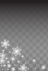 Gray Snow Vector Transparent Background. Xmas