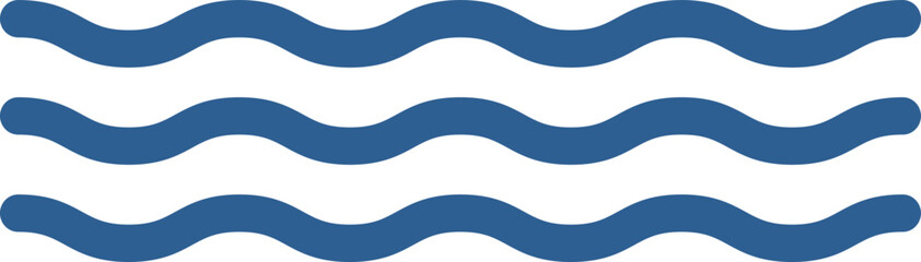 Water wave icon isolated on white background. Modern flat water wave icon for web site, ocean design template and logo. Creative abstract concept, vector illustration
