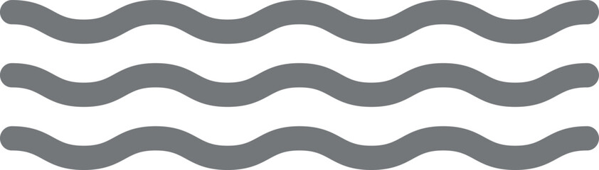 Water wave icon isolated on white background. Modern flat water wave icon for web site, ocean design template and logo. Creative abstract concept, vector illustration
