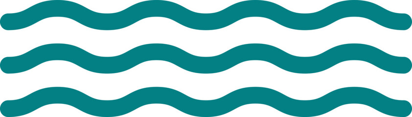 Water wave icon isolated on white background. Modern flat water wave icon for web site, ocean design template and logo. Creative abstract concept, vector illustration