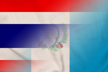 Thailand and Guatemala political flag transborder contract GTM THA