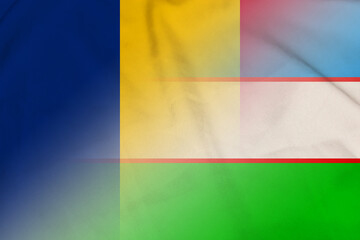 Romania and Uzbekistan state flag international negotiation UZB ROU