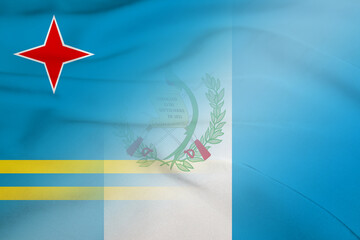 Aruba and Guatemala political flag transborder contract GTM ABW