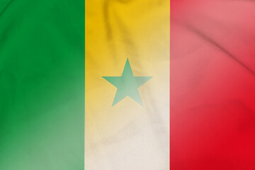 Senegal and Italy political flag international contract ITA SEN