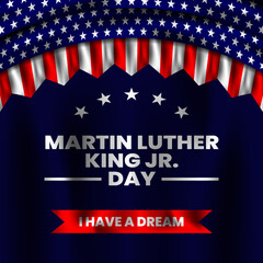 Martin Luther King JR. Day banner background, greeting card, and etc