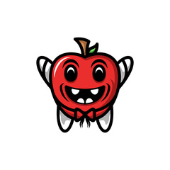 Apple Fruit Mascot Cute Design