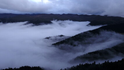fog in the mountains
