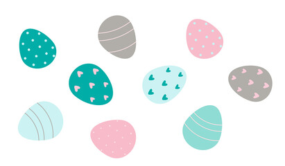  Decorated Easter eggs. Design for Easter