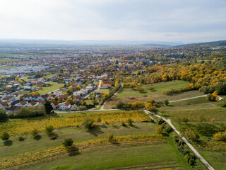 Fototapeta na wymiar Autumn Drone View of Eisenstadt in Burgenland, Austria