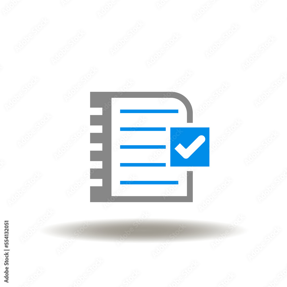 Poster vector illustration of checklist with check mark. icon of compliance. symbol of quality standard.