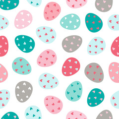 Fototapeta na wymiar Easter eggs seamless pattern. Design for textiles