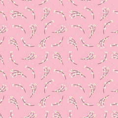  Willow twigs seamless pattern.Spring pattern.