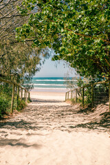 Beautiful beach hallway at Gold Coast 