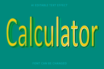 Calculator text effect