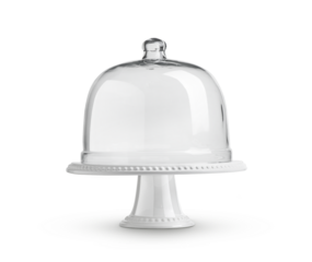 Cake stand and glass lid cover
