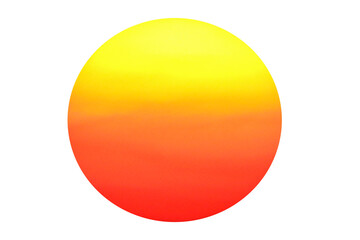 Big sun isolated on transparent background png file
