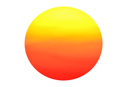 Big sun isolated on transparent background png file