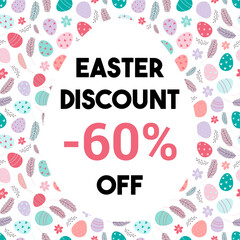 Easter sale. Special offer Easter discount banner