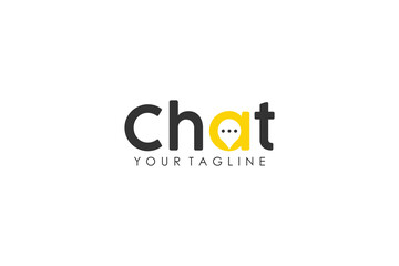 Chat logo icon vector isolated concept