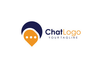 Chat logo icon vector isolated concept