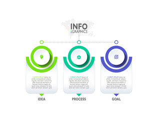 Vector circular business infographics template icons design