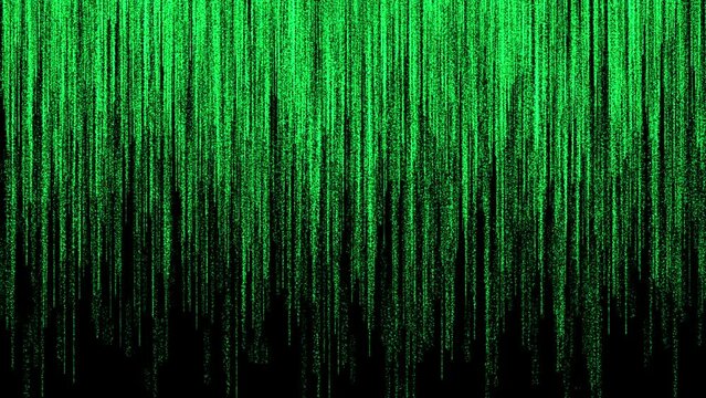 Abstract Green Glittering Particles Light Rays Rain Seamlessly Looped Background 4K. Abstract Particles Magical Dust Background. Luxury Glitter Glamour Rain Trails Sparkle Pattern Lines Background