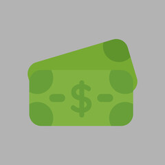 Money icon in flat style about travel, use for website mobile app presentation