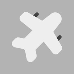 Airplane icon in flat style about travel, use for website mobile app presentation