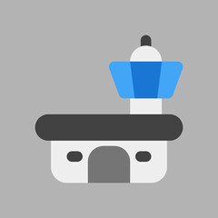 Airport icon in flat style about travel, use for website mobile app presentation
