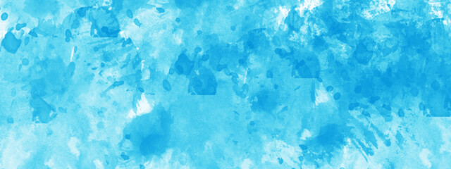 Light blue watercolor background with vintage texture design. Abstract blue watercolor background handprint colorful gradient ink. Blue sky background with clouds.