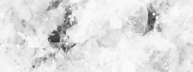 Silver, gray watercolor textured on white paper background. silver watercolor painting textured design on white background.  Paint leaks and Ombre effects. Gray watercolor texture.