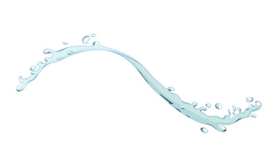 水しぶきのイラスト（白背景・ベクター・切り抜き）