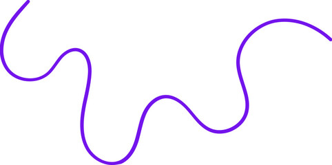 Abstract squiggly line thin shape illustration