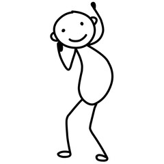 Cute Stick Figure Cartoon