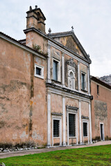 Fototapeta na wymiar External entrance of Certosa Padula or San Lorenzo Italy