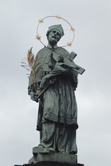Fototapeta na wymiar Statue Famous Place Prague Religion 