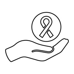 Awareness ribbon, breast cancer, cancer icon
