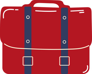 A red briefcase illustration