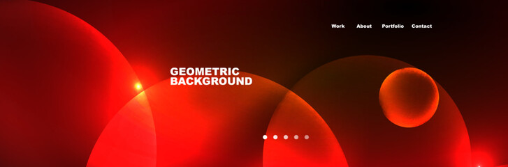 Neon glowing bubbles, circles magic energy space light concept, abstract background wallpaper design