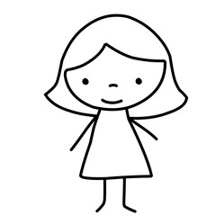 Cute Stick Figure Girl