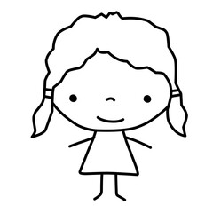 Cute Stick Figure Girl