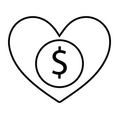 Charity, dollar, donation icon