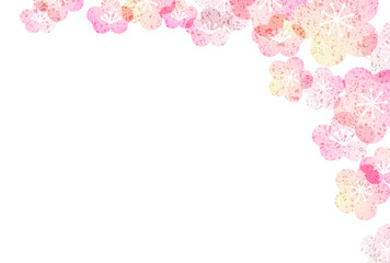 Naklejka premium 梅 年賀状 和柄 背景