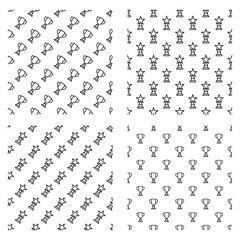 collection of trophy pattern for web and background also printable