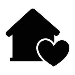 Charity, home, love icon