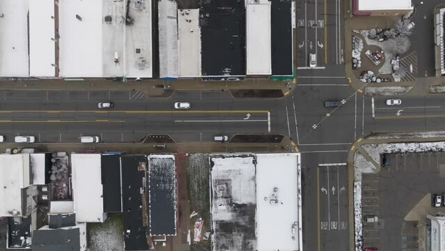 Clio Michigan Aerial High up right to left