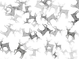 Christmas Pattern Deer Background